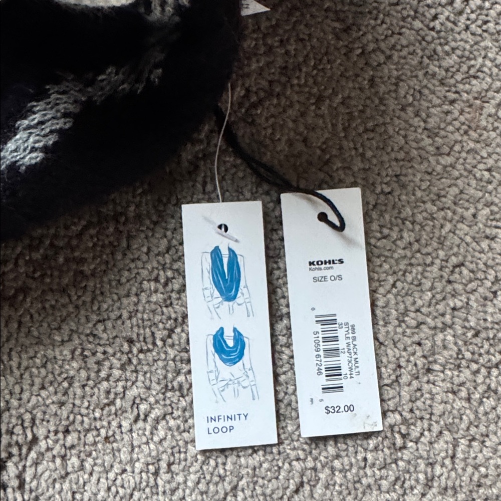 Apt. 9 Black Multicolor Infinity Loop Scarf SIZE … - image 4